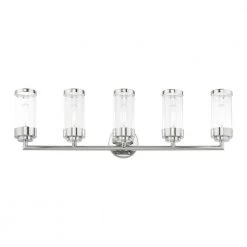 Hillcrest 5 Light Polished Chrome Bath Vanity by Livex Lighting -Livex Lighting shop polished chrome livex lighting vanity lighting 10365 05 4f 1000