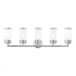 Hillcrest 5 Light Polished Chrome Bath Vanity by Livex Lighting