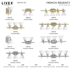 French Regency 40.5 in. 5-Light Polished Chrome Vanity Light by Livex Lighting -Livex Lighting shop polished chrome livex lighting vanity lighting 1285 05 76 1000