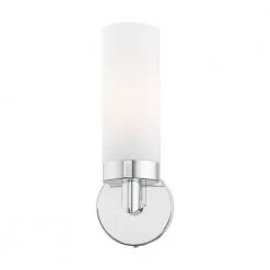 Aero 1 Light Polished Chrome ADA Single Sconce by Livex Lighting -Livex Lighting shop polished chrome livex lighting vanity lighting 15071 05 4f 1000