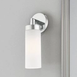 Aero 1 Light Polished Chrome ADA Single Sconce by Livex Lighting -Livex Lighting shop polished chrome livex lighting vanity lighting 15071 05 a0 1000