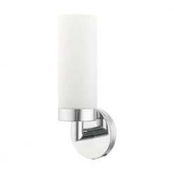 Aero 1 Light Polished Chrome ADA Single Sconce by Livex Lighting -Livex Lighting shop polished chrome livex lighting vanity lighting 15071 05 c3 1000