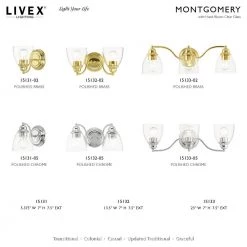 Montgomery 2 Light Polished Chrome Vanity Sconce by Livex Lighting -Livex Lighting shop polished chrome livex lighting vanity lighting 15132 05 d4 1000