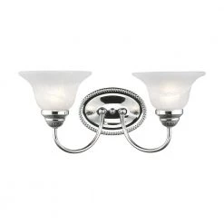 Edgemont 2 Light Polished Chrome Bath Vanity by Livex Lighting
