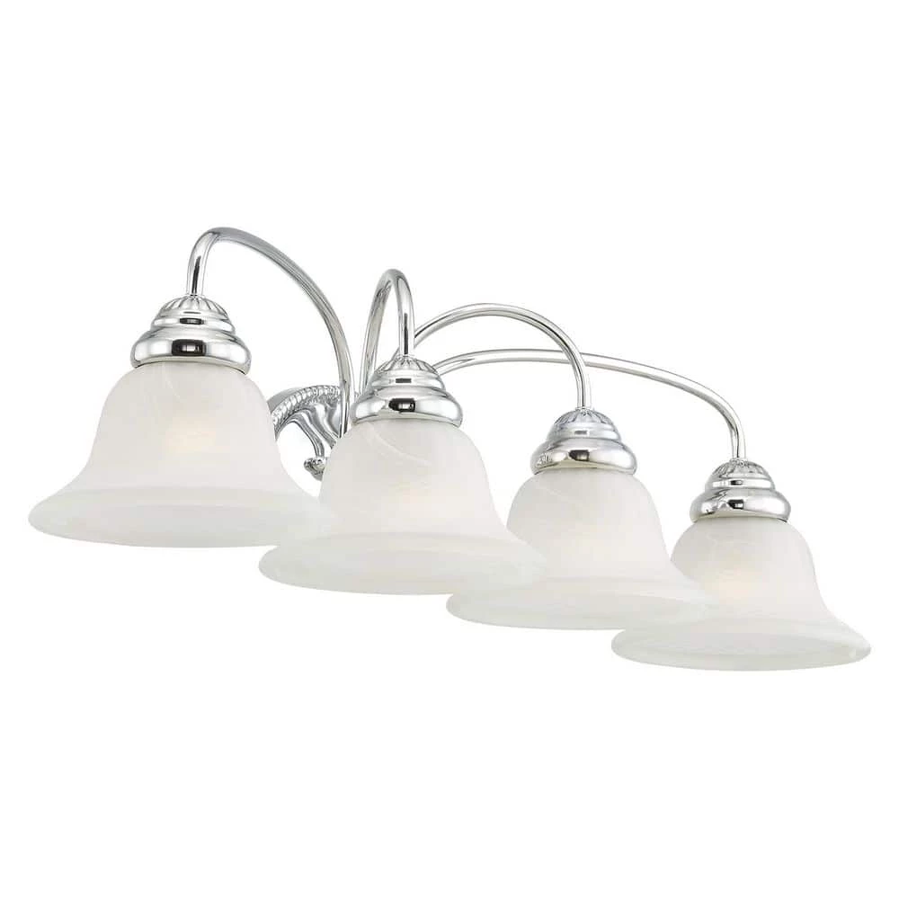 Edgemont 4 Light Polished Chrome Bath Vanity by Livex Lighting 7 Edgemont 4 Light Polished Chrome Bath Vanity by Livex Lighting - Image 7