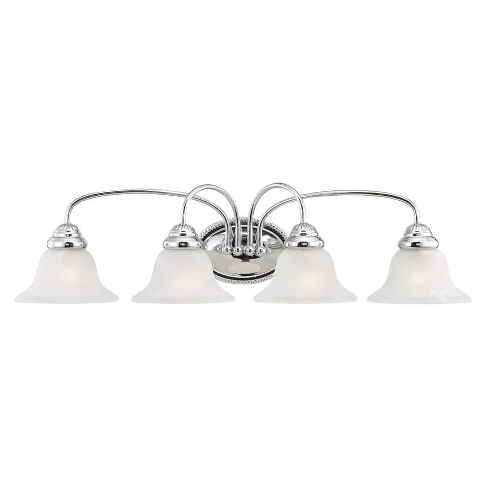 Edgemont 4 Light Polished Chrome Bath Vanity by Livex Lighting 1 Edgemont 4 Light Polished Chrome Bath Vanity by Livex Lighting