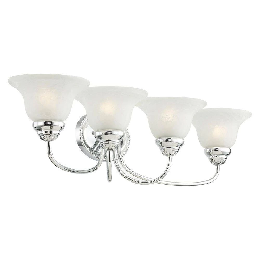 Edgemont 4 Light Polished Chrome Bath Vanity by Livex Lighting 9 Edgemont 4 Light Polished Chrome Bath Vanity by Livex Lighting - Image 9