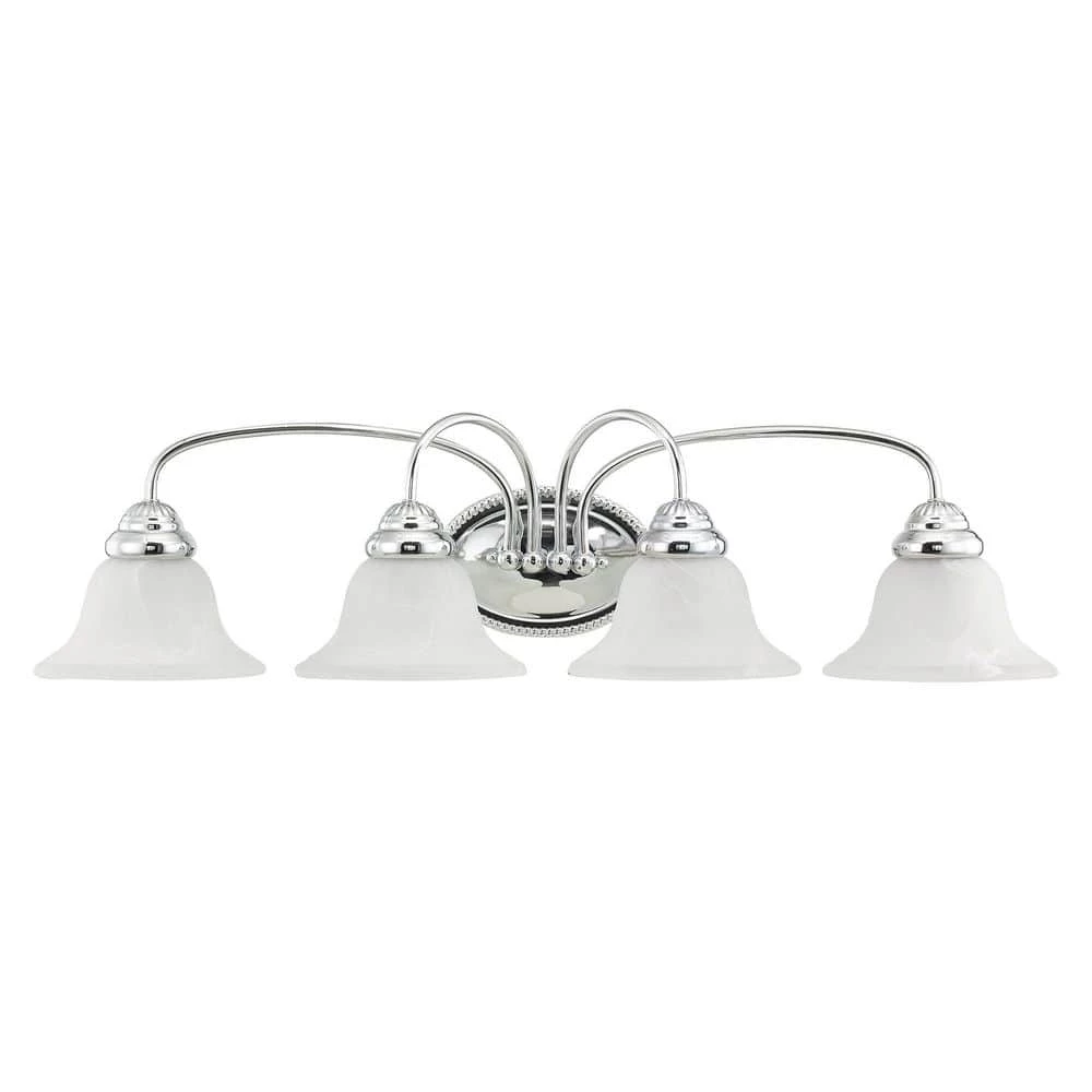 Edgemont 4 Light Polished Chrome Bath Vanity by Livex Lighting 4 Edgemont 4 Light Polished Chrome Bath Vanity by Livex Lighting - Image 4