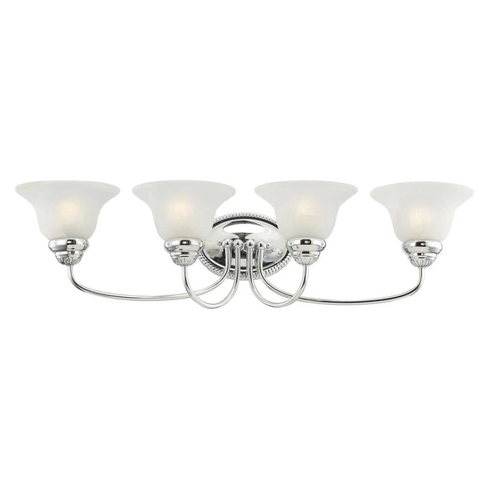 Edgemont 4 Light Polished Chrome Bath Vanity by Livex Lighting 8 Edgemont 4 Light Polished Chrome Bath Vanity by Livex Lighting - Image 8