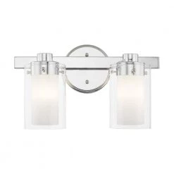 Manhattan 2 Light Polished Chrome Bath Vanity by Livex Lighting