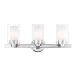 Manhattan 3 Light Polished Chrome Bath Vanity by Livex Lighting -Livex Lighting shop polished chrome livex lighting vanity lighting 1543 05 4f 1000