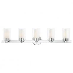 Manhattan 5 Light Polished Chrome Bath Vanity Light by Livex Lighting