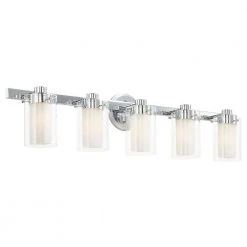 Manhattan 5 Light Polished Chrome Bath Vanity Light by Livex Lighting -Livex Lighting shop polished chrome livex lighting vanity lighting 15455 05 76 1000