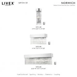 Norwich 1 Light Polished Chrome Sconce by Livex Lighting 21 Norwich 1 Light Polished Chrome Sconce by Livex Lighting -Livex Lighting shop polished chrome livex lighting vanity lighting 15711 05 d4 1000