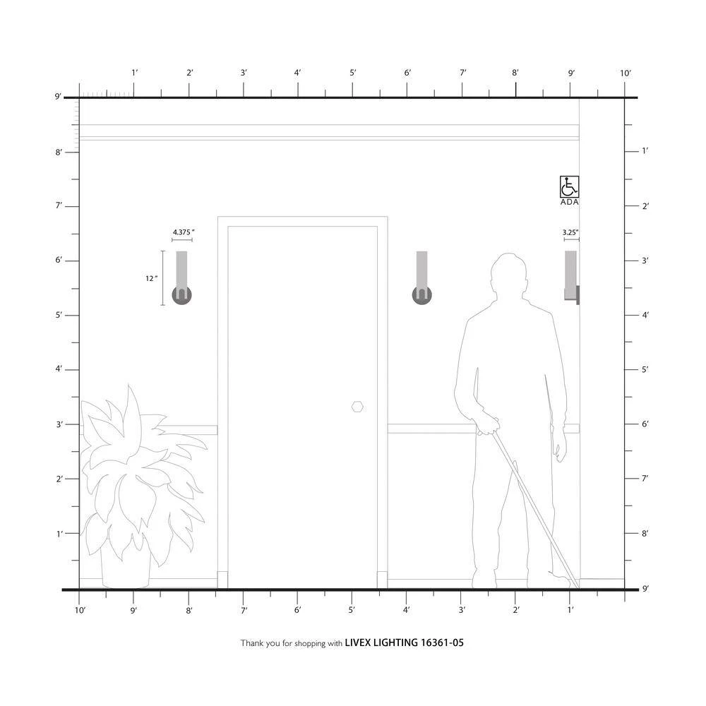 Lund LED Light Polished Chrome ADA Wall Sconce by Livex Lighting 6 Lund LED Light Polished Chrome ADA Wall Sconce by Livex Lighting - Image 6