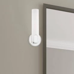 Lund LED Light Polished Chrome ADA Wall Sconce by Livex Lighting 16 Lund LED Light Polished Chrome ADA Wall Sconce by Livex Lighting -Livex Lighting shop polished chrome livex lighting vanity lighting 16361 05 a0 1000