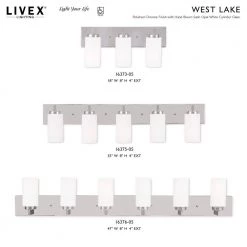 West Lake 5 Light Polished Chrome Bath Vanity by Livex Lighting -Livex Lighting shop polished chrome livex lighting vanity lighting 16375 05 d4 1000