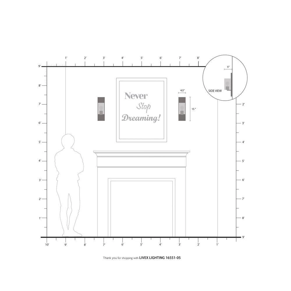 Zurich 1 Light Polished Chrome Sconce by Livex Lighting 6 Zurich 1 Light Polished Chrome Sconce by Livex Lighting - Image 6