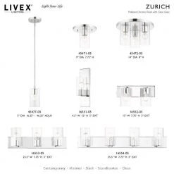 Zurich 1 Light Polished Chrome Sconce by Livex Lighting 27 Zurich 1 Light Polished Chrome Sconce by Livex Lighting -Livex Lighting shop polished chrome livex lighting vanity lighting 16551 05 d4 1000