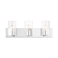 Zurich 3 Light Polished Chrome Vanity Sconce by Livex Lighting