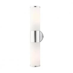 Lindale 2 Light Polished Chrome ADA Vanity Sconce by Livex Lighting