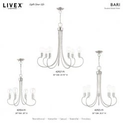 Bari 3 Light Polished Chrome Vanity Sconce by Livex Lighting -Livex Lighting shop polished chrome livex lighting vanity lighting 16583 05 31 1000