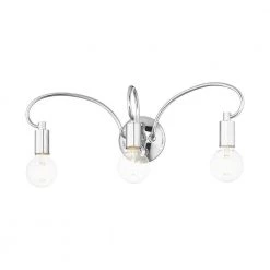 Bari 3 Light Polished Chrome Vanity Sconce by Livex Lighting -Livex Lighting shop polished chrome livex lighting vanity lighting 16583 05 4f 1000