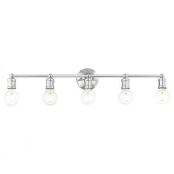 Lansdale 5 Light Polished Chrome Vanity Sconce by Livex Lighting -Livex Lighting shop polished chrome livex lighting vanity lighting 16715 05 1f 1000