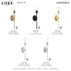 Lansdale 5 Light Polished Chrome Vanity Sconce by Livex Lighting -Livex Lighting shop polished chrome livex lighting vanity lighting 16715 05 31 1000
