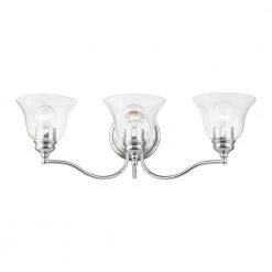 Moreland 24 in. 3-Light Polished Chrome Vanity Light with Clear Glass by Livex Lighting -Livex Lighting shop polished chrome livex lighting vanity lighting 16933 05 4f 1000