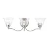 Moreland 24 in. 3-Light Polished Chrome Vanity Light with Clear Glass by Livex Lighting