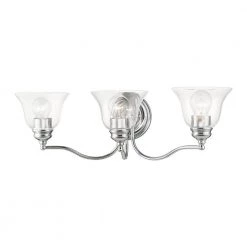 Moreland 24 in. 3-Light Polished Chrome Vanity Light with Clear Glass by Livex Lighting -Livex Lighting shop polished chrome livex lighting vanity lighting 16933 05 fa 1000