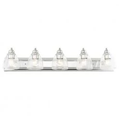 Birmingham 5 Light Polished Chrome Vanity Sconce by Livex Lighting -Livex Lighting shop polished chrome livex lighting vanity lighting 17075 05 1f 1000
