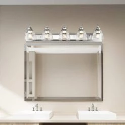 Birmingham 5 Light Polished Chrome Vanity Sconce by Livex Lighting -Livex Lighting shop polished chrome livex lighting vanity lighting 17075 05 40 1000