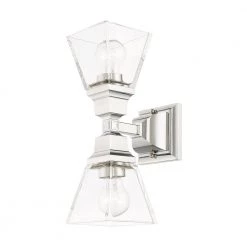 Mission 2 Light Polished Chrome Sconce by Livex Lighting -Livex Lighting shop polished chrome livex lighting vanity lighting 17178 05 1f 1000