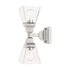 Mission 2 Light Polished Chrome Sconce by Livex Lighting -Livex Lighting shop polished chrome livex lighting vanity lighting 17178 05 fa 1000