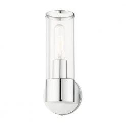 Banca 4.25 in. 1 Light Polished Chrome Vanity Light by Livex Lighting -Livex Lighting shop polished chrome livex lighting vanity lighting 17281 05 4f 1000