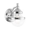 Oldwick 1 Light Polished Chrome Vanity Sconce by Livex Lighting