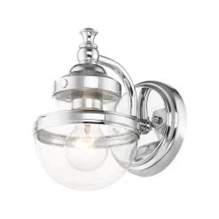 Oldwick 1 Light Polished Chrome Vanity Sconce by Livex Lighting -Livex Lighting shop polished chrome livex lighting vanity lighting 17411 05 76 1000