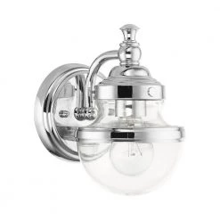 Oldwick 1 Light Polished Chrome Vanity Sconce by Livex Lighting -Livex Lighting shop polished chrome livex lighting vanity lighting 17411 05 c3 1000