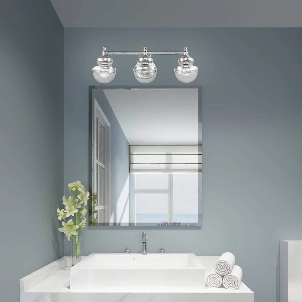 Oldwick 3 Light Polished Chrome Vanity Sconce by Livex Lighting 5 Oldwick 3 Light Polished Chrome Vanity Sconce by Livex Lighting - Image 5