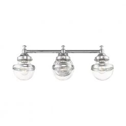 Oldwick 3 Light Polished Chrome Vanity Sconce by Livex Lighting 23 Oldwick 3 Light Polished Chrome Vanity Sconce by Livex Lighting -Livex Lighting shop polished chrome livex lighting vanity lighting 17413 05 1f 1000