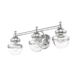 Oldwick 3 Light Polished Chrome Vanity Sconce by Livex Lighting 24 Oldwick 3 Light Polished Chrome Vanity Sconce by Livex Lighting -Livex Lighting shop polished chrome livex lighting vanity lighting 17413 05 44 1000