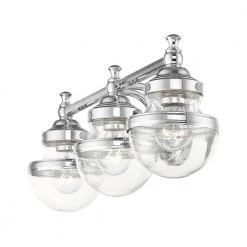 Oldwick 3 Light Polished Chrome Vanity Sconce by Livex Lighting 26 Oldwick 3 Light Polished Chrome Vanity Sconce by Livex Lighting -Livex Lighting shop polished chrome livex lighting vanity lighting 17413 05 76 1000