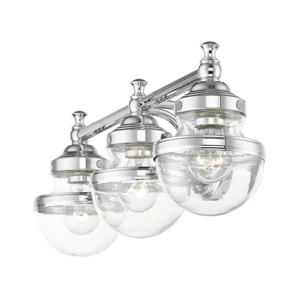 Oldwick 3 Light Polished Chrome Vanity Sconce by Livex Lighting 13 Oldwick 3 Light Polished Chrome Vanity Sconce by Livex Lighting - Image 13