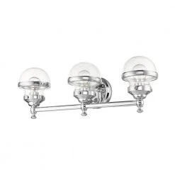 Oldwick 3 Light Polished Chrome Vanity Sconce by Livex Lighting 25 Oldwick 3 Light Polished Chrome Vanity Sconce by Livex Lighting -Livex Lighting shop polished chrome livex lighting vanity lighting 17413 05 fa 1000