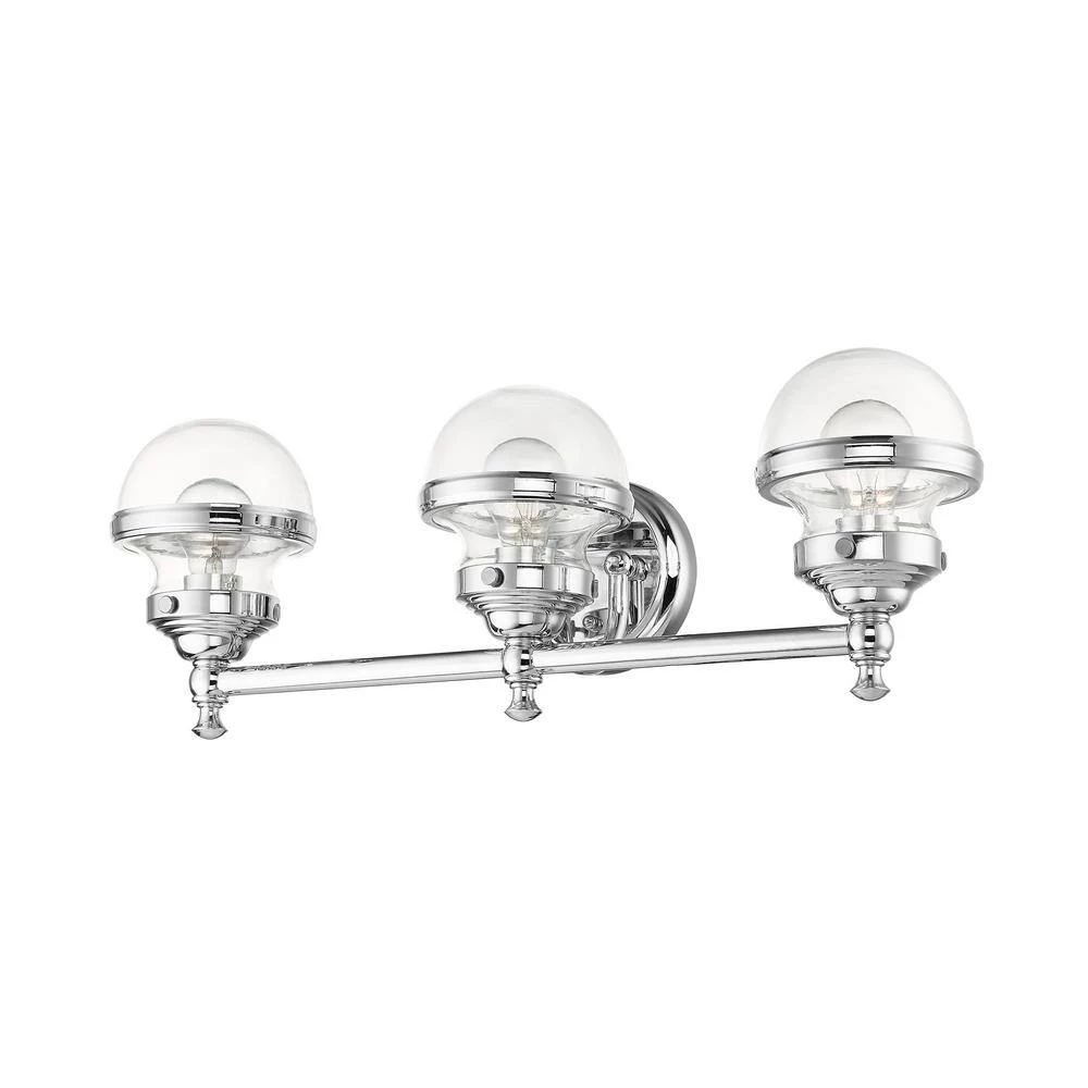 Oldwick 3 Light Polished Chrome Vanity Sconce by Livex Lighting 12 Oldwick 3 Light Polished Chrome Vanity Sconce by Livex Lighting - Image 12