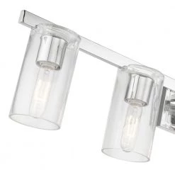 Clarion 42 in. 5-Light Polished Chrome Vanity Light with Clear Glass Shades by Livex Lighting -Livex Lighting shop polished chrome livex lighting vanity lighting 18035 05 66 1000