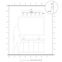 Clarion 42 in. 5-Light Polished Chrome Vanity Light with Clear Glass Shades by Livex Lighting -Livex Lighting shop polished chrome livex lighting vanity lighting 18035 05 d4 1000