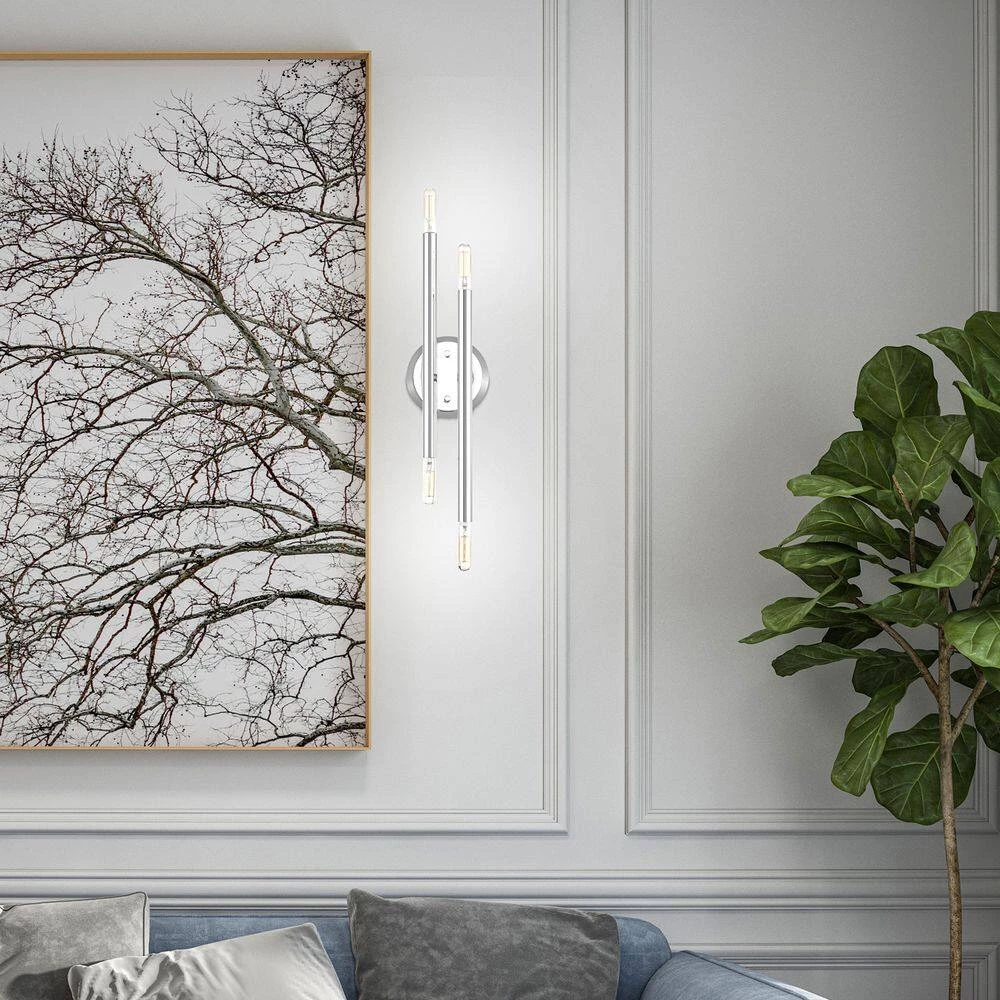 Soho 4 Light Polished Chrome Sconce by Livex Lighting 5 Soho 4 Light Polished Chrome Sconce by Livex Lighting - Image 5